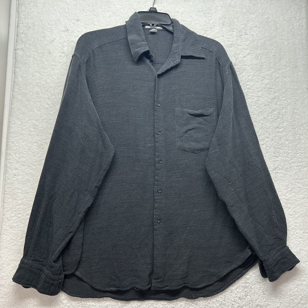 Giorgio Armani Mens Size 16.5/42 Gray Long Sleeve Italy Button Up Shirt (S5)